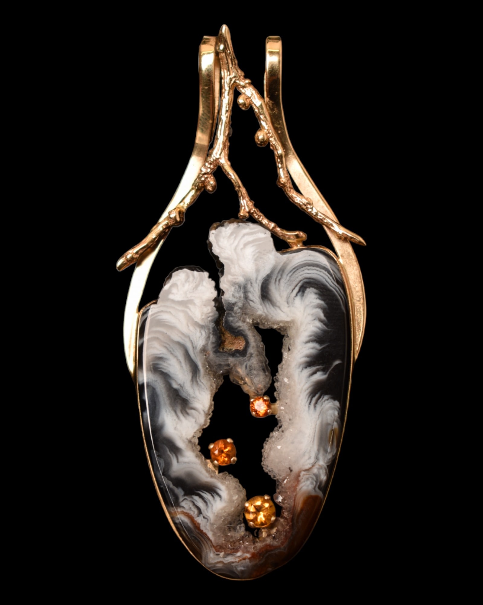 14K Gold and Geode Pedant (1 of 7)