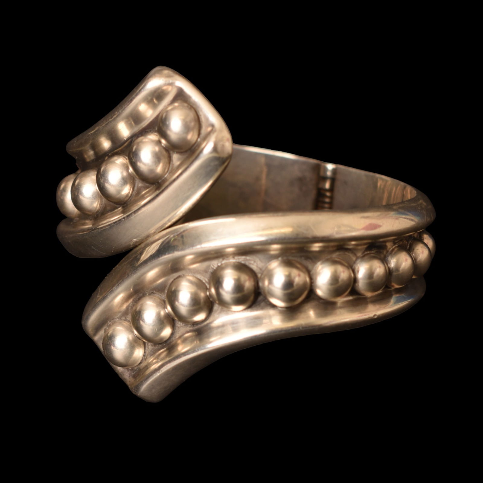 Sterling Silver Clamper Mexican Cuff Bracelet (1 of 5)