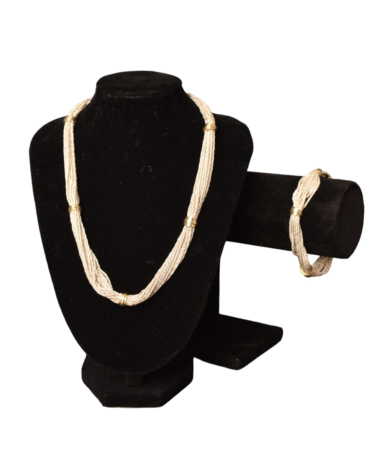 Sterling Silver Mesh Design Necklace and Bracelet (1 of 6)