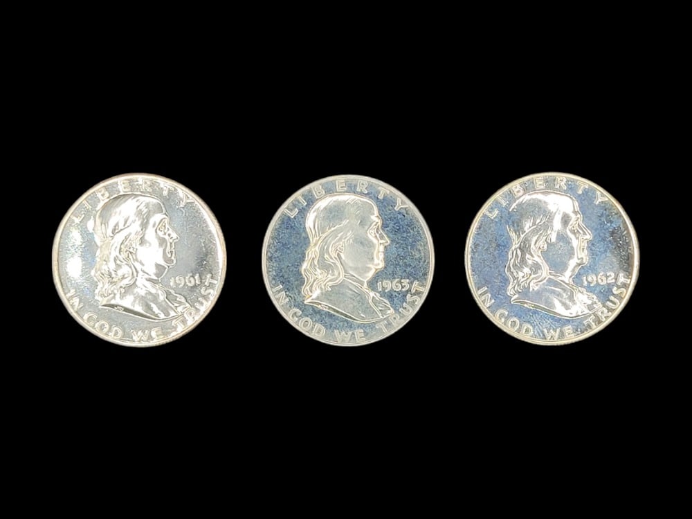 1961, 1962, 1963 Ben Franklin Proof Coins (1 of 2)