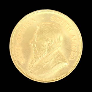 1984 1 Oz South African Gold Krugerrand Coin: 1 Oz South African Gold 1984 Krugerrand Coin