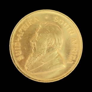 1984 1 Oz South African Gold  Krugerrand Coin: 1 Oz South African Gold 1984 Krugerrand Coin