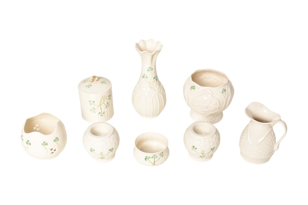 Assembled Belleek Porcelain Grouping (1 of 14)