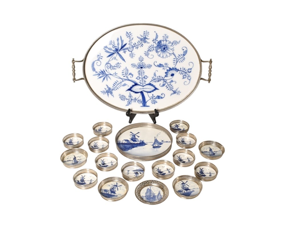 Meissen Blue Onion Style Serving Tray Plus (1 of 14)