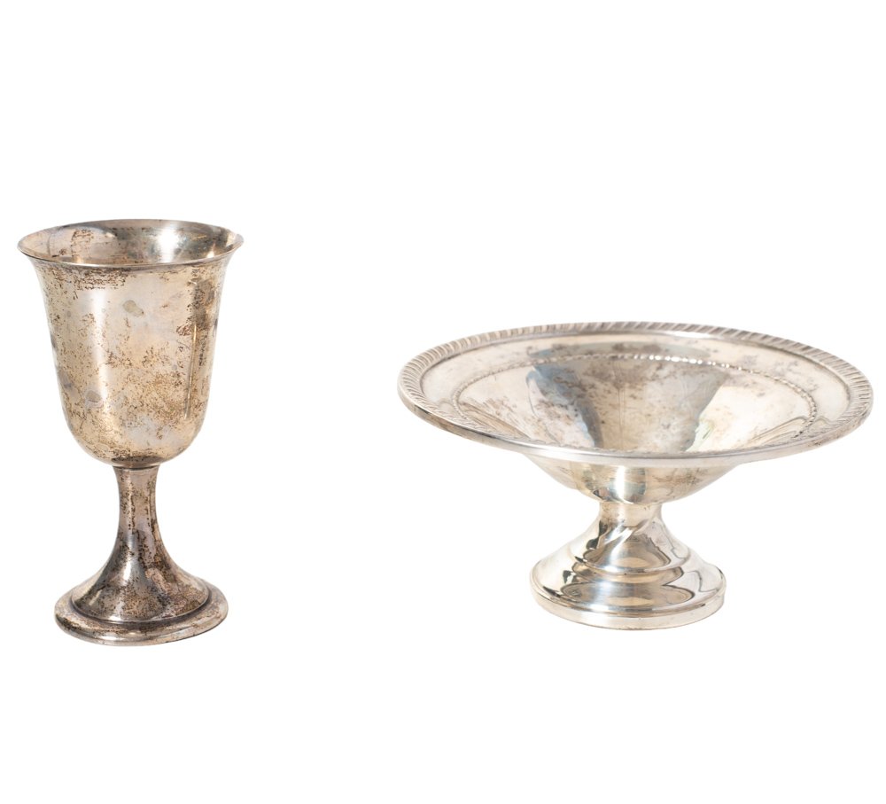 Sterling Silver Compote & Kiddish Cup (1 of 1)