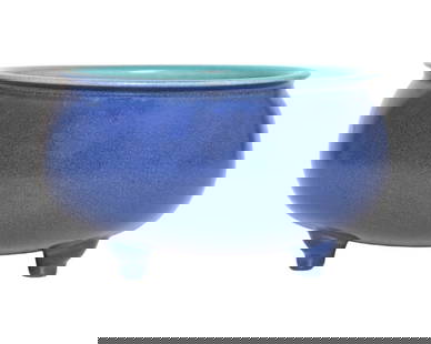 Rare Rookwood Pottery Planter, # 2346: Rare Rookwood Pottery Planter, # 2346. Rookwood footed planter with flared rim. Marked with RP logo, dated 1916 and shape #2346. This form has not been sold on live auctioneers. 7 1/4dia x 4h.