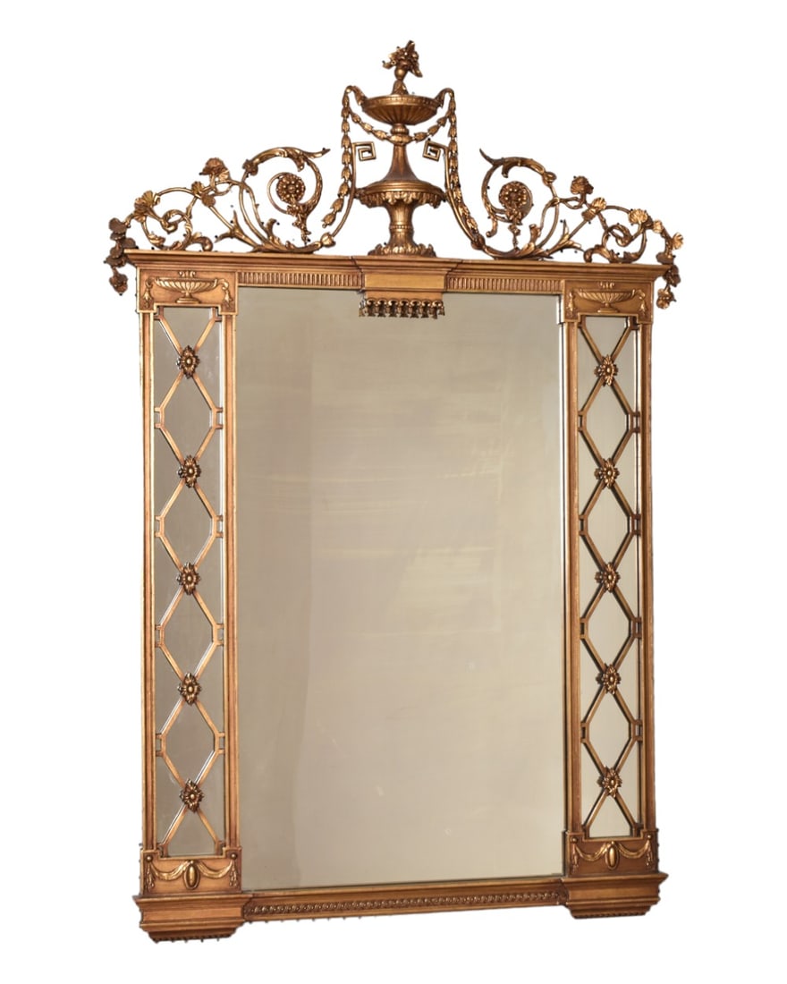Antique Regency Style Carved Hall Mirror (1 of 10)