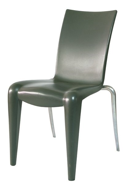 Phillipe Starck "Louis 20" Chair: Fiberglass and aluminum side chair, manufactured by GS, distributed by Vitra, this chair can only be purchased on the secondary market, 33.5"Hx21.5"Dx18.25"W