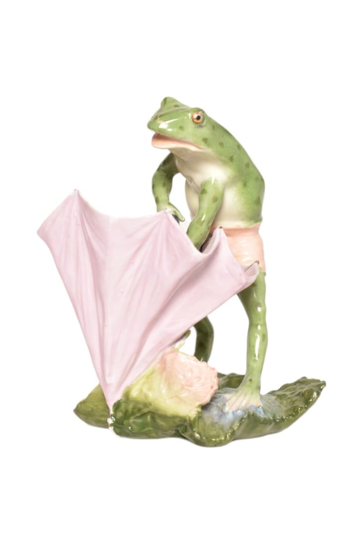 Porcelain Frog Umbrella Vase (1 of 10)