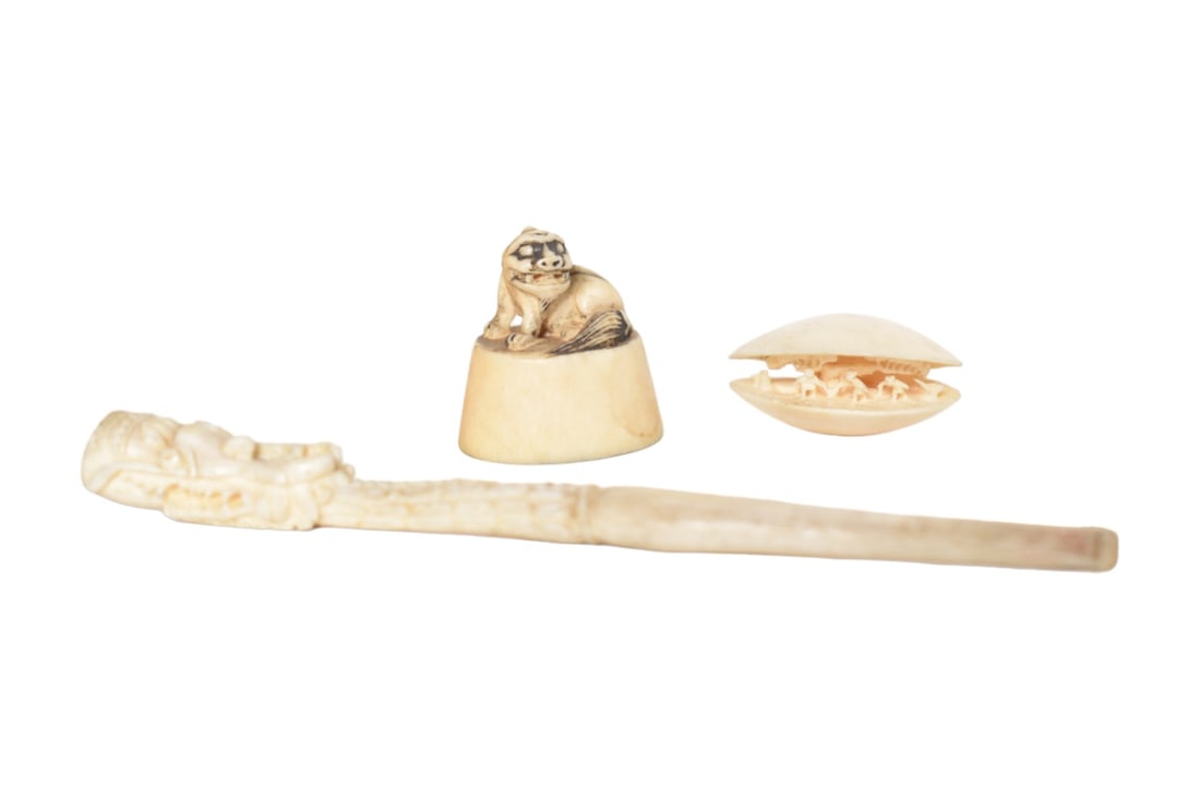 Assembled Chinese Carved Grouping (1 of 9)