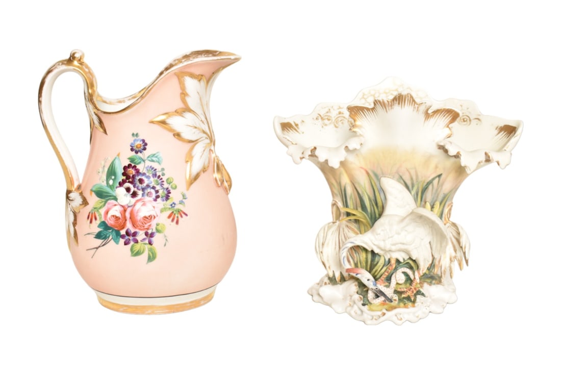 19th Century Old Paris Pitcher and Vase (1 of 12)