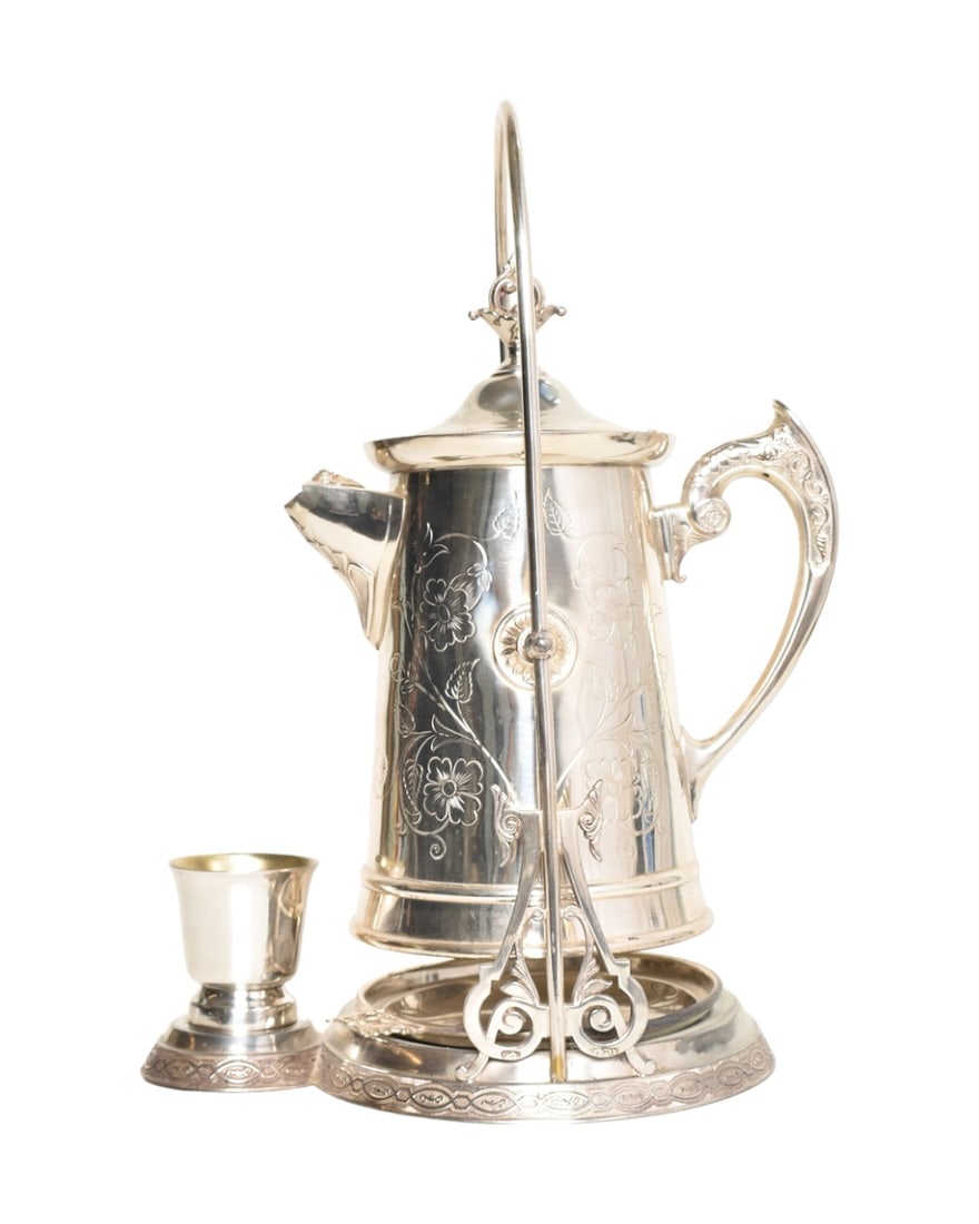 Victorian Racine Silverplate Company Tilting Coffee Pot (1 of 17)