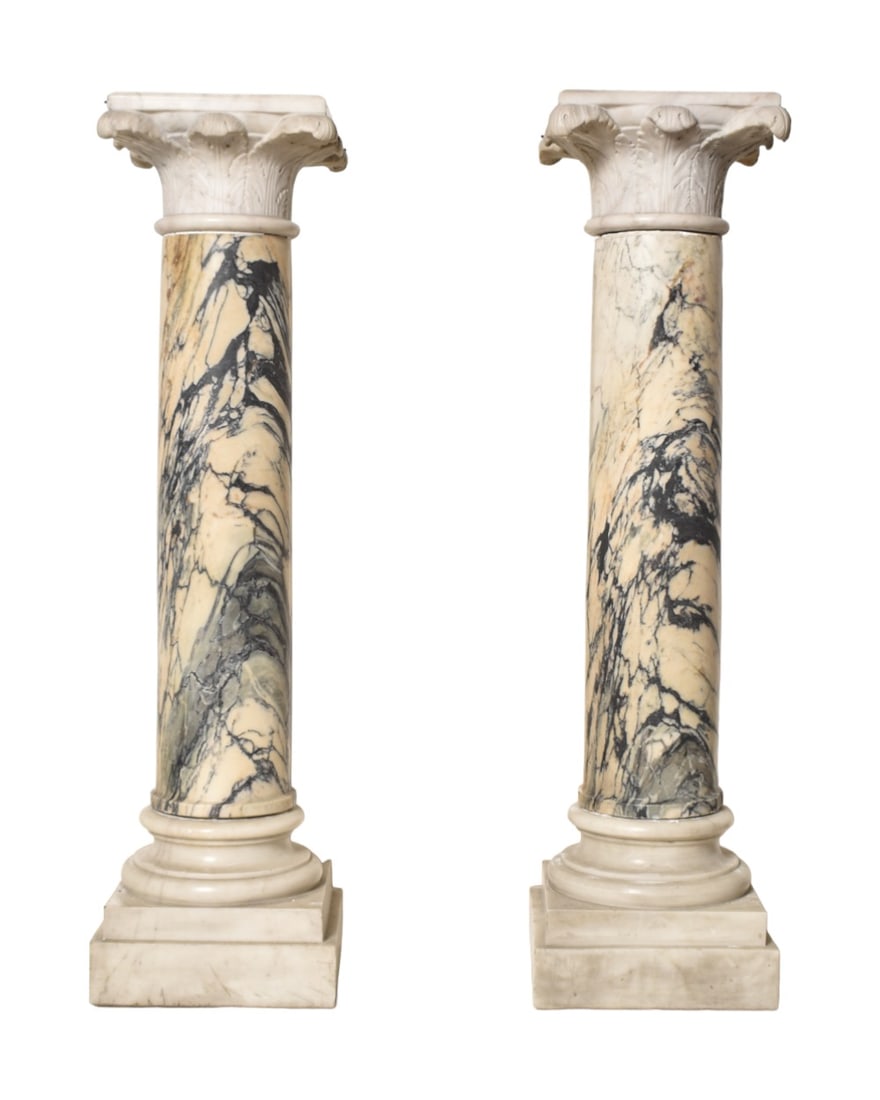 Outstanding Corinthian Column Marble Pedestals (1 of 10)
