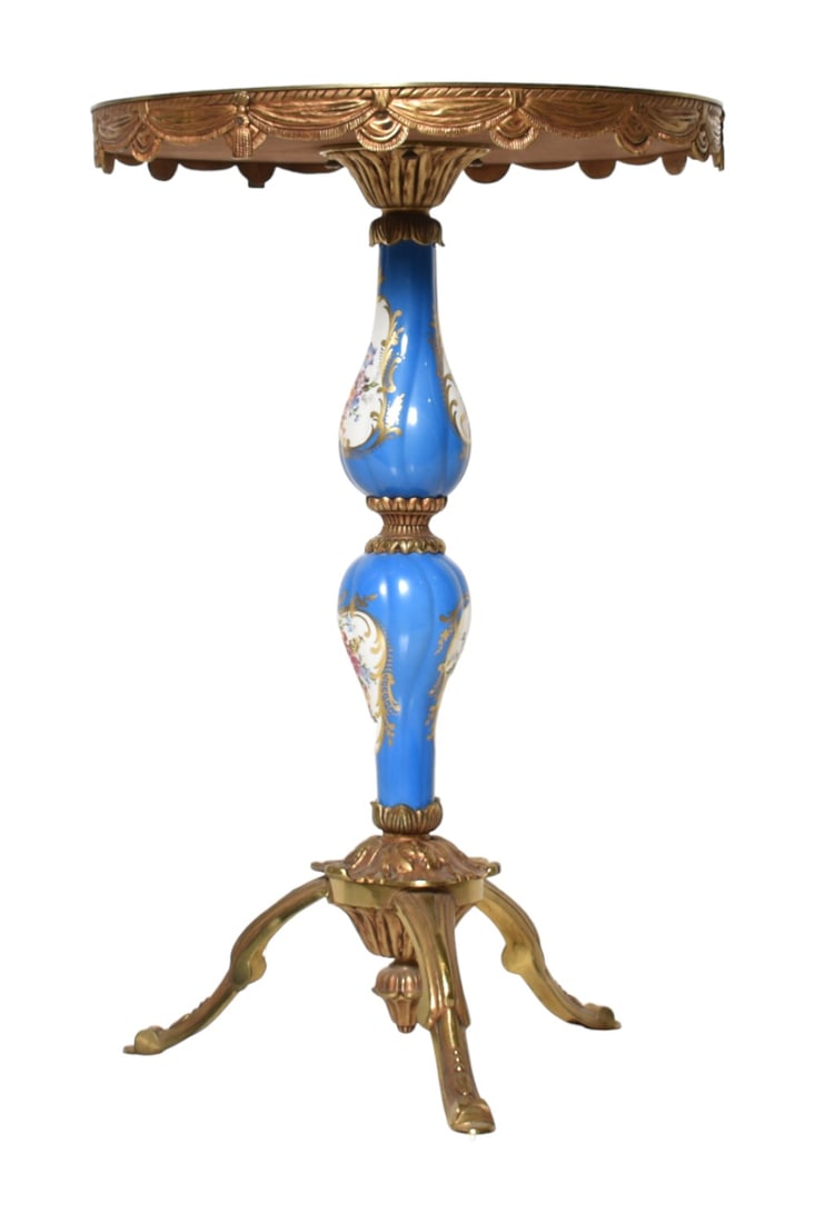 Sevres Style Porcelain and Bronze Parlor Table (1 of 9)
