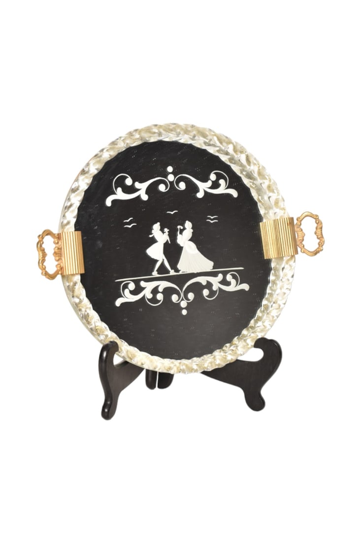 Murano Etched Glass Perfume Tray (1 of 5)