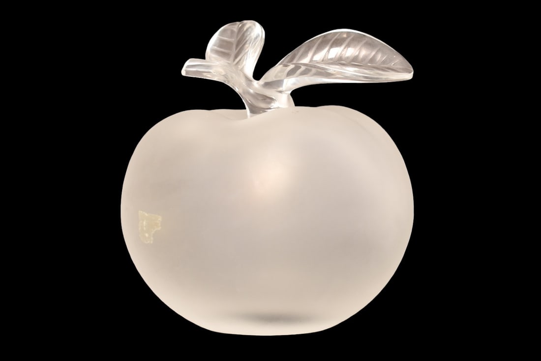 Lalique French Crystal Apple (1 of 5)