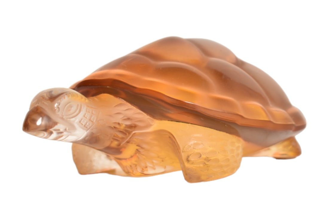 Lalique French Crystal Amber Turtle (1 of 9)