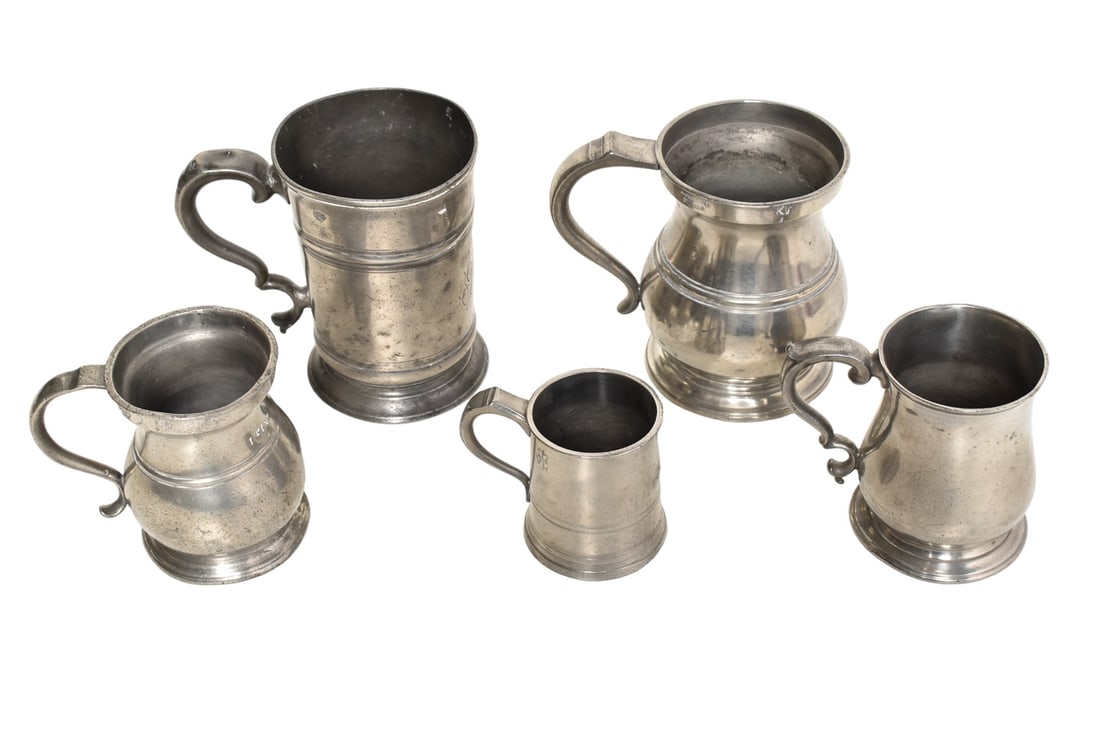 Assembled Pewter Tankards & Mugs (1 of 14)