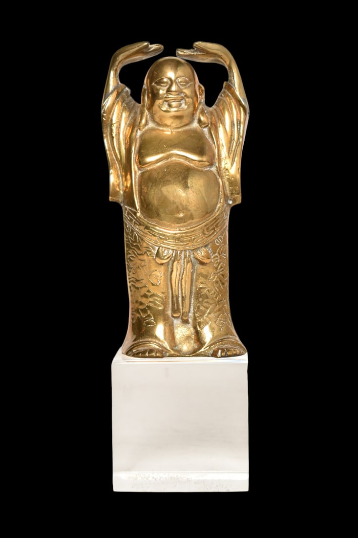 MCM Cast Brass Laughing Buddha (1 of 9)