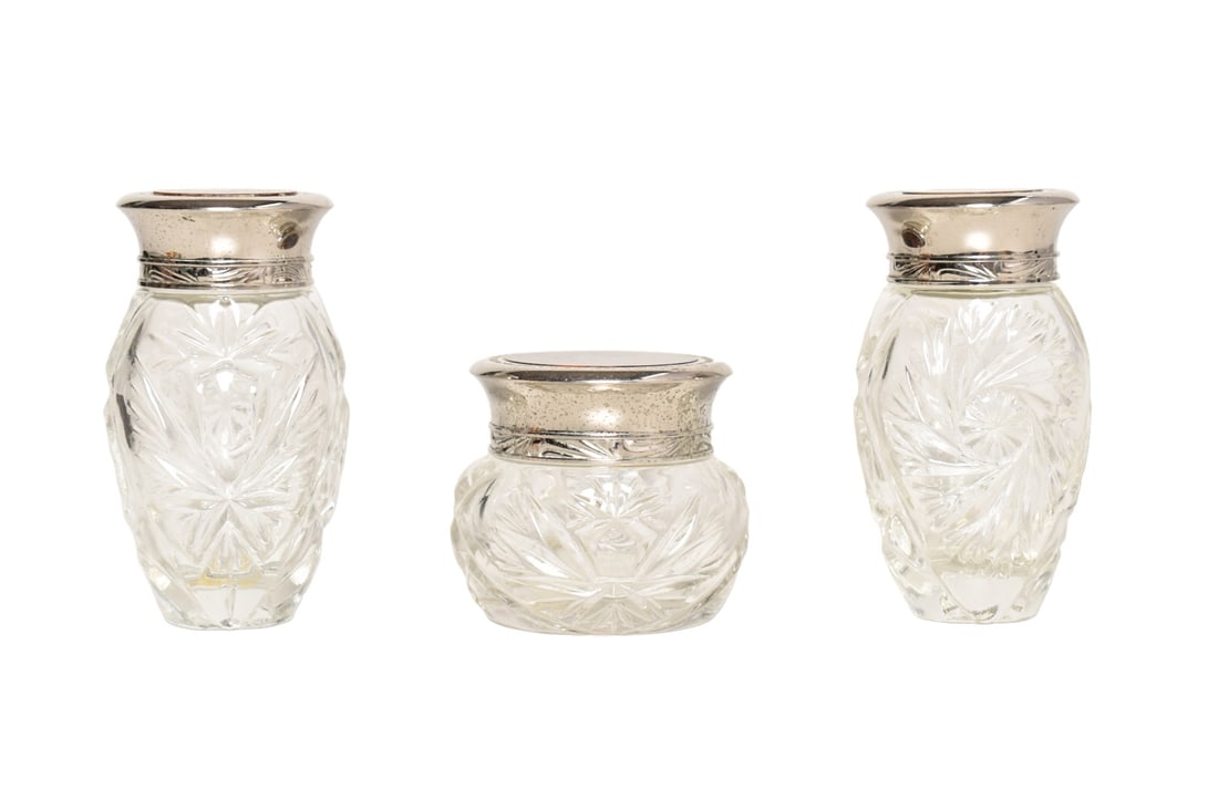 Ralph Lauren Crystal, Silverplate & Amber Celluloid Jars (1 of 6)