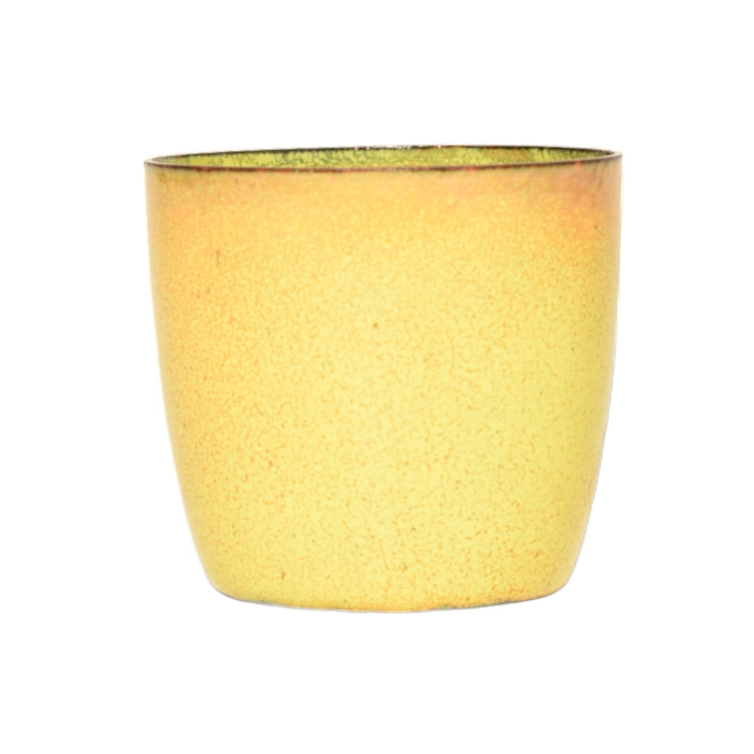 Jade Snow Wong Enamel Vessel: Jade Snow Wong Enamel Vessel. San Francisco, USA. Incised signature to underside. 2 1/2 x 2 1/4h.