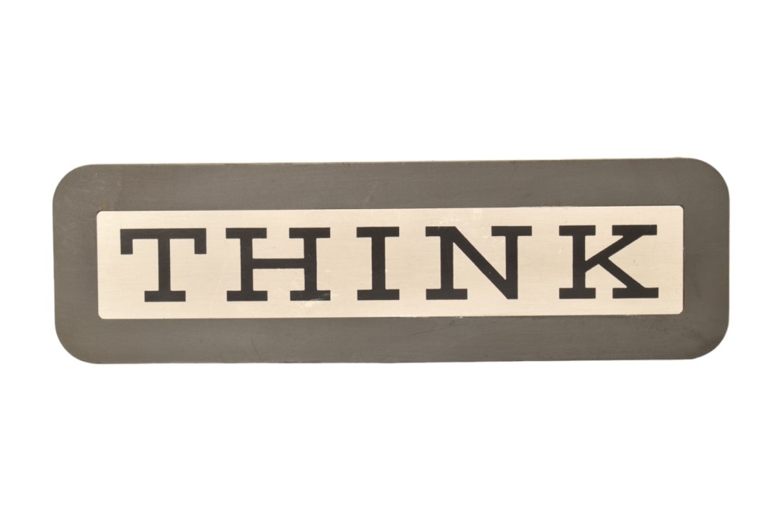 Vintage IBM Corporation "Think" Sign (1 of 4)