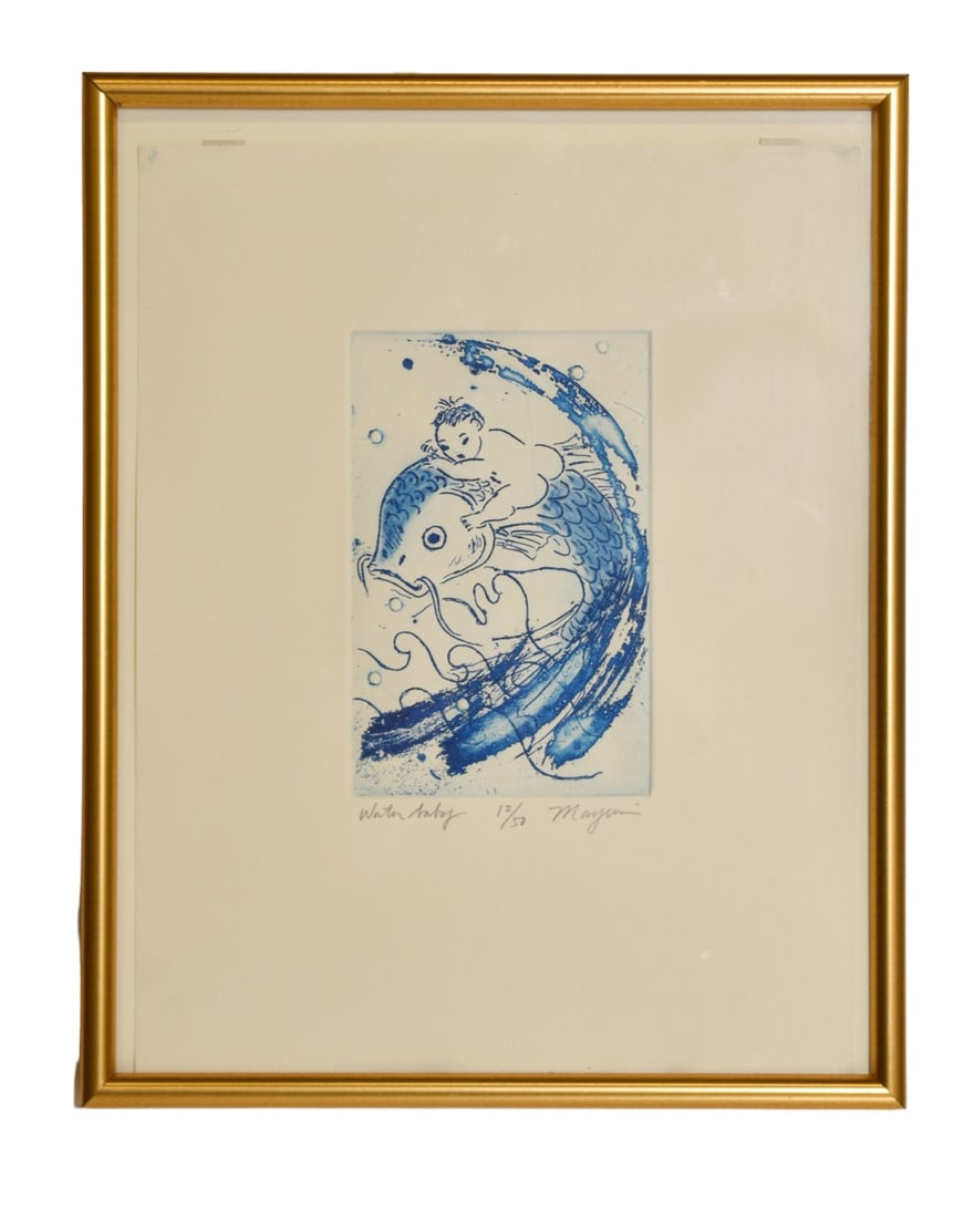 Mayumi Oda (1941-) Etching (Japan) (1 of 5)