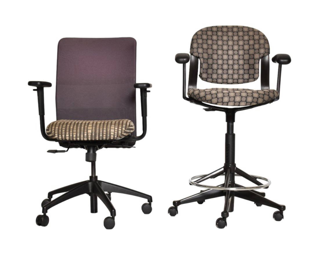 Herman Miller Drafting Stool & Knoll Miller Office Chair Auction