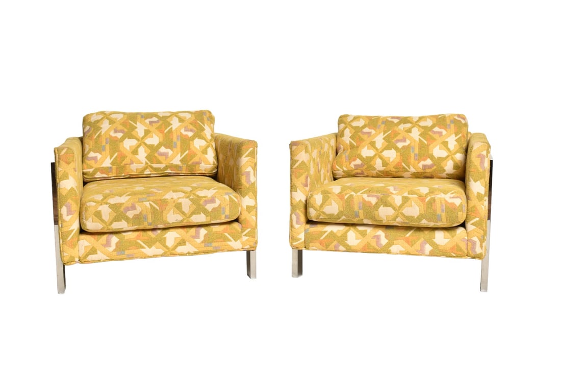 Milo Baughman "Chucky" Lounge Chairs, Model 1372-104 (1 of 7)