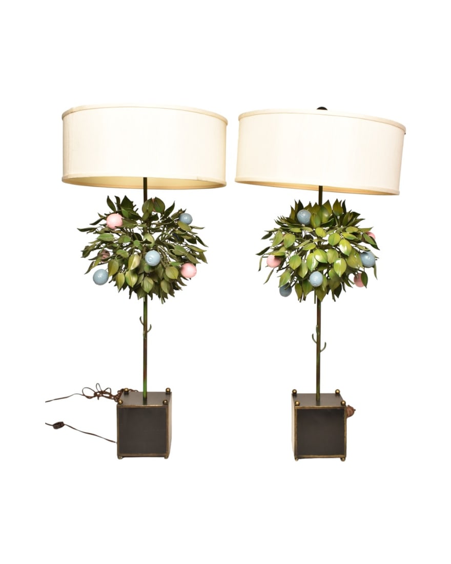 Outstanding Italian MCM Lemon Tree Table Lamps (1 of 9)