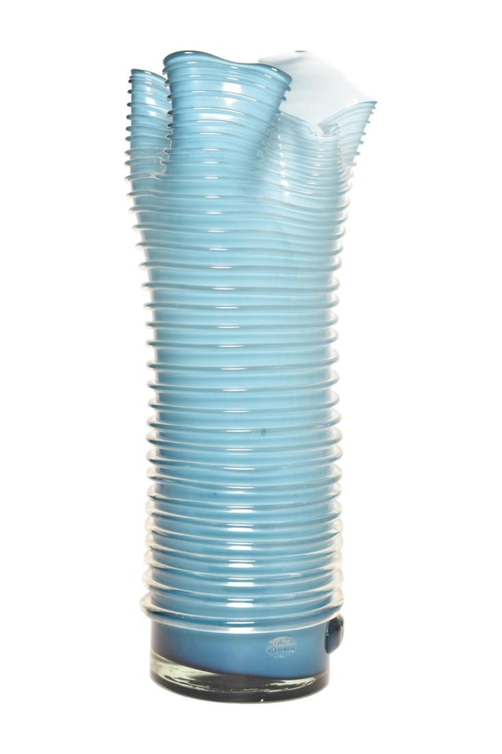 Large Murano Vase With Pinched Rim (1 of 7)