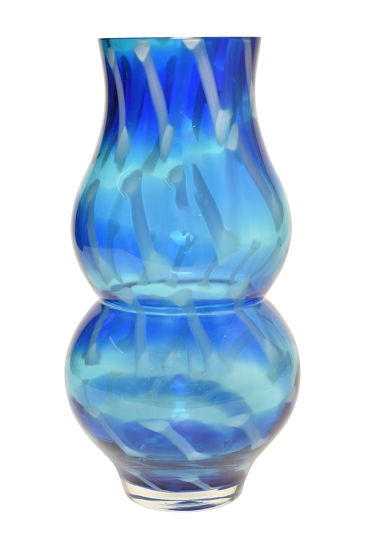 Waterford Evolution Cobalt Rush Hurricane Vase (1 of 8)