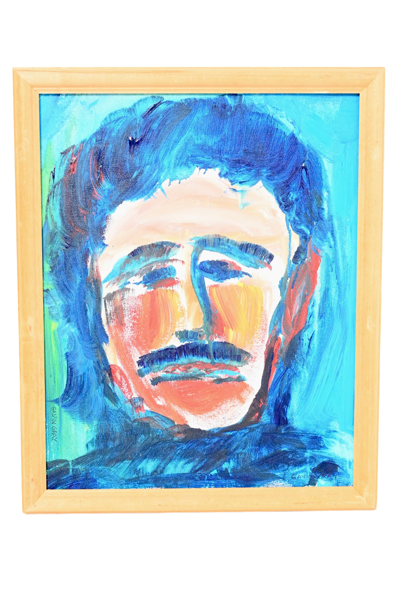 Gavin G. Gray (20th Century) Oil (Cincinnati): Oil on artist panel, "Self Portrait." Signed lower right. Sight- 19 1/2 x 15 1/4. Frame - 22 1/2 x 18 3/4.