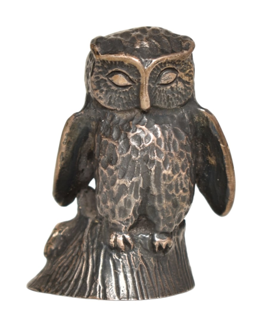 S. Kirk & Son Sterling Miniature Cabinet Owl Figurine (1 of 4)