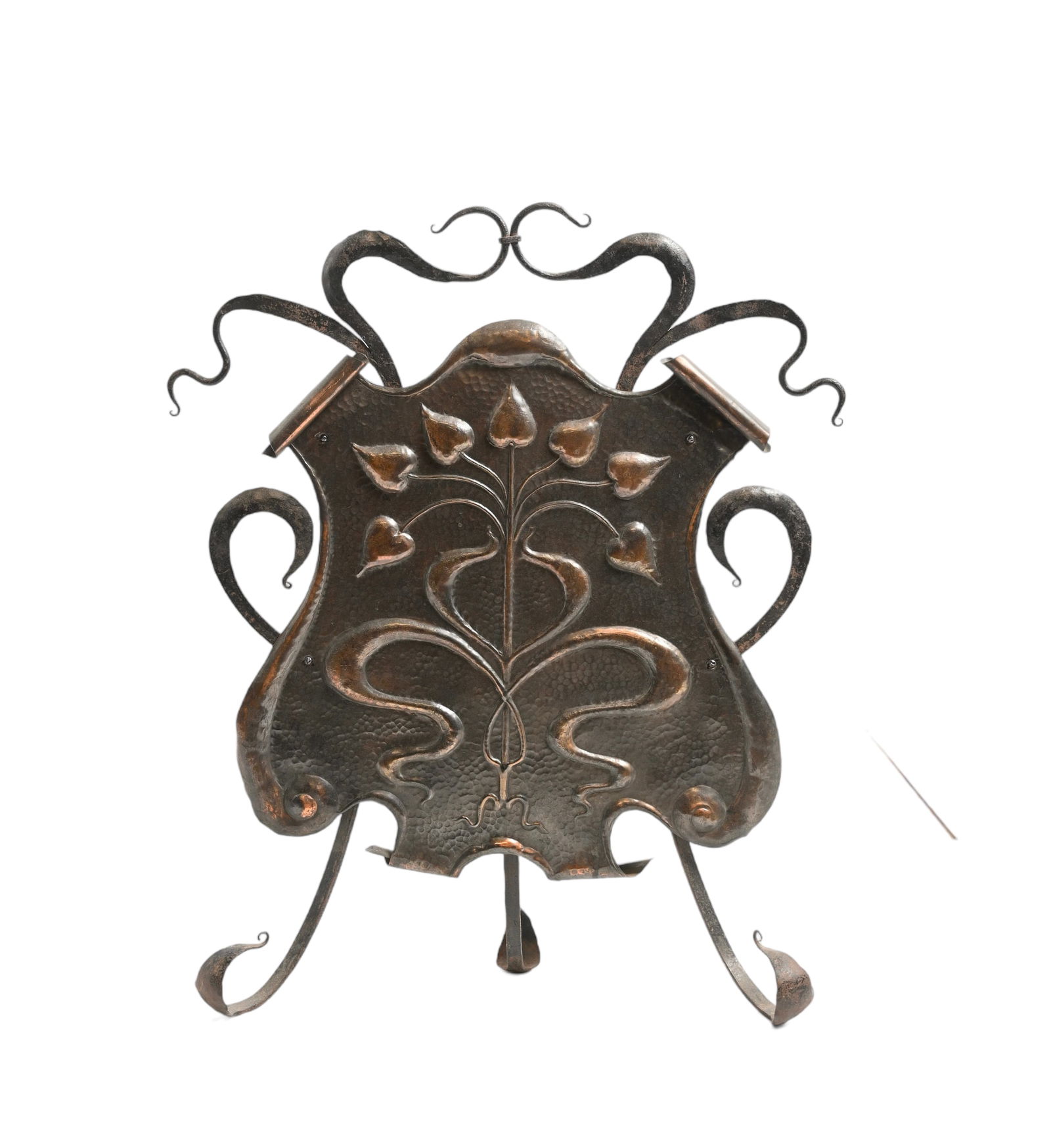 Manner of Samuel Yellin Hand Hammered Fire screen (1 of 2)