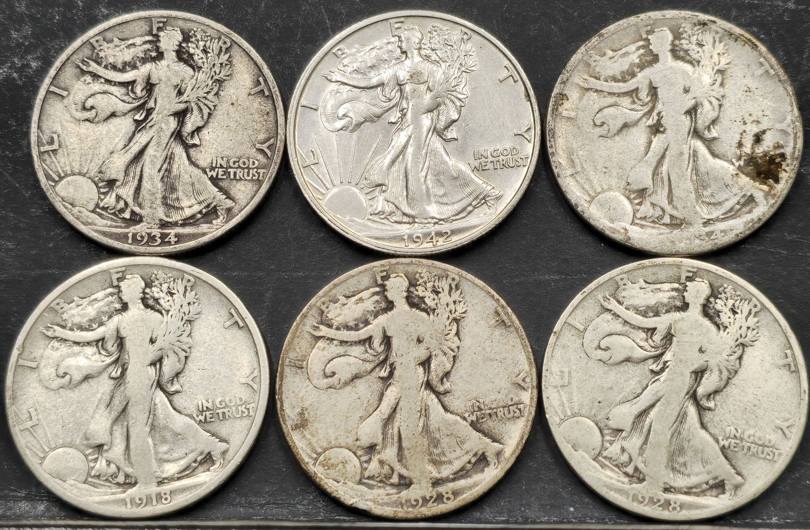 Liberty Walking Half Dollar Silver Coins (1 of 4)