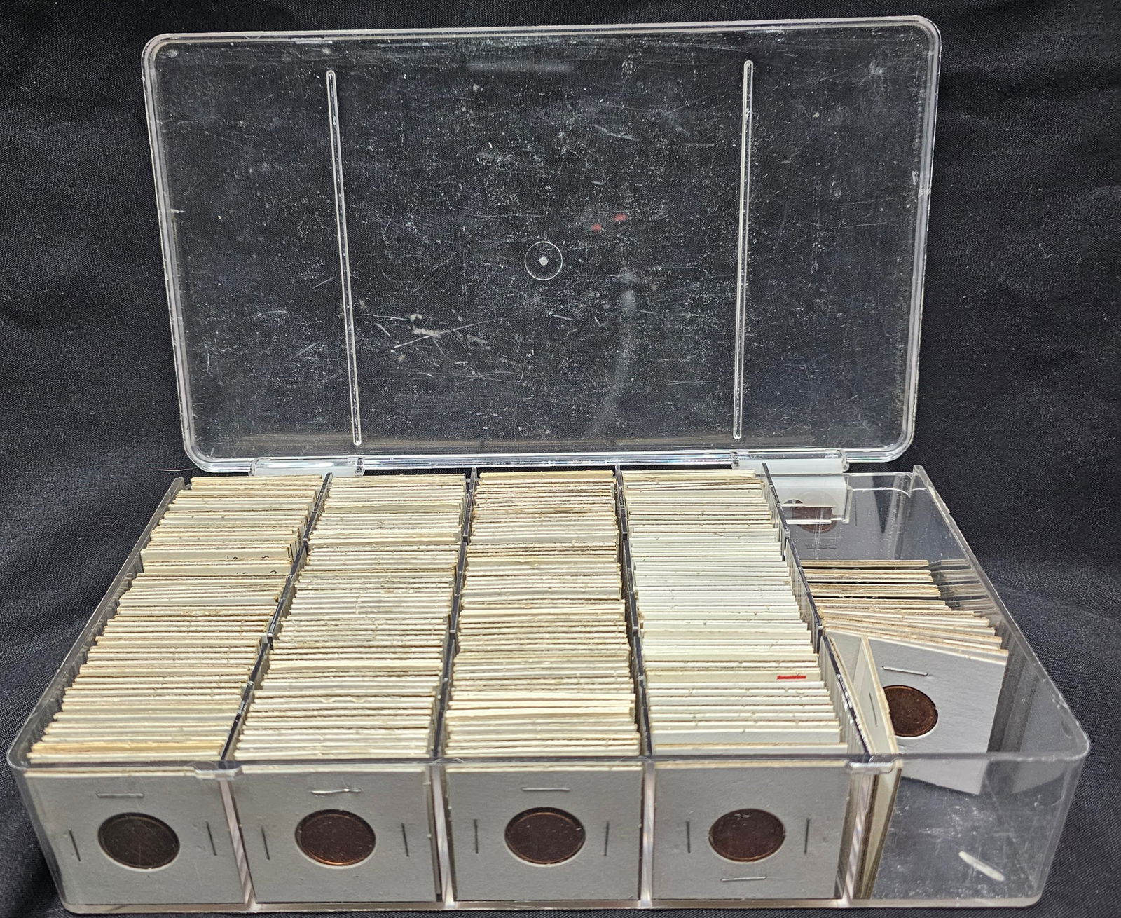 Large Collection of Encased US Pennies Plus (1 of 5)