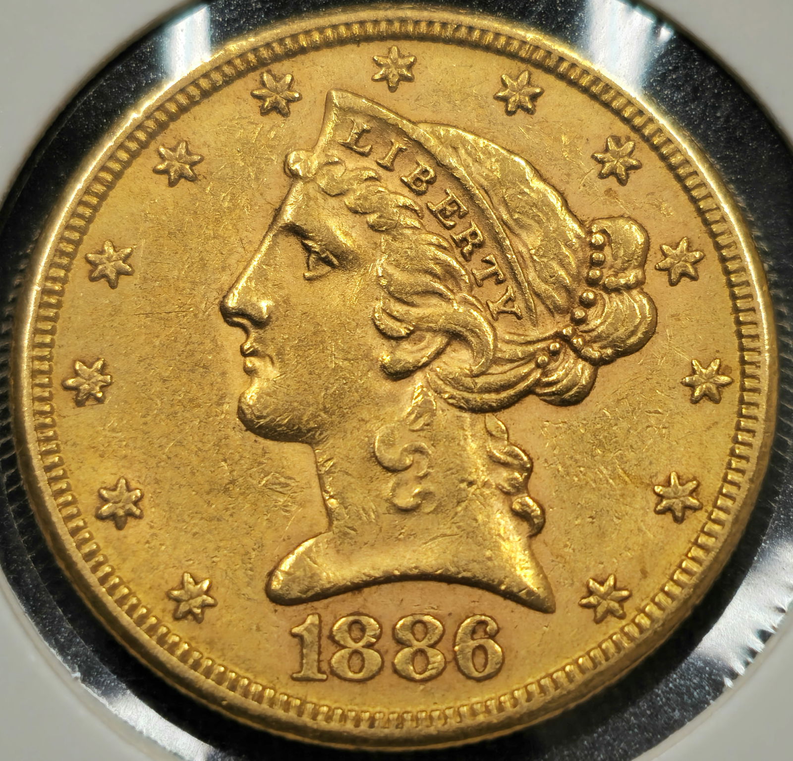 1886-S $5 Gold Liberty Head Half Eagle (1 of 2)