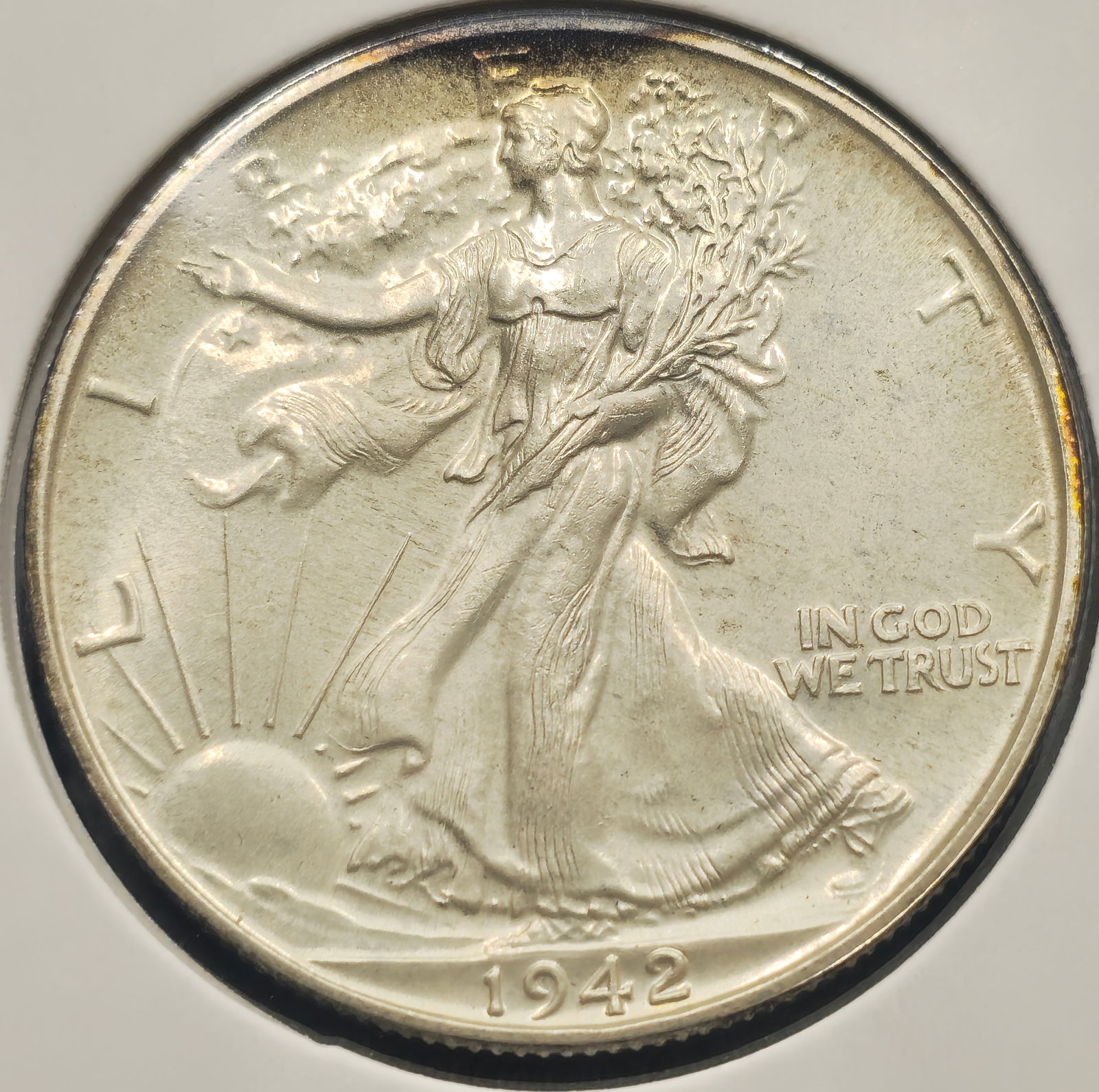 1942 Walking Liberty Proof Silver Half Dollar Gem (1 of 2)