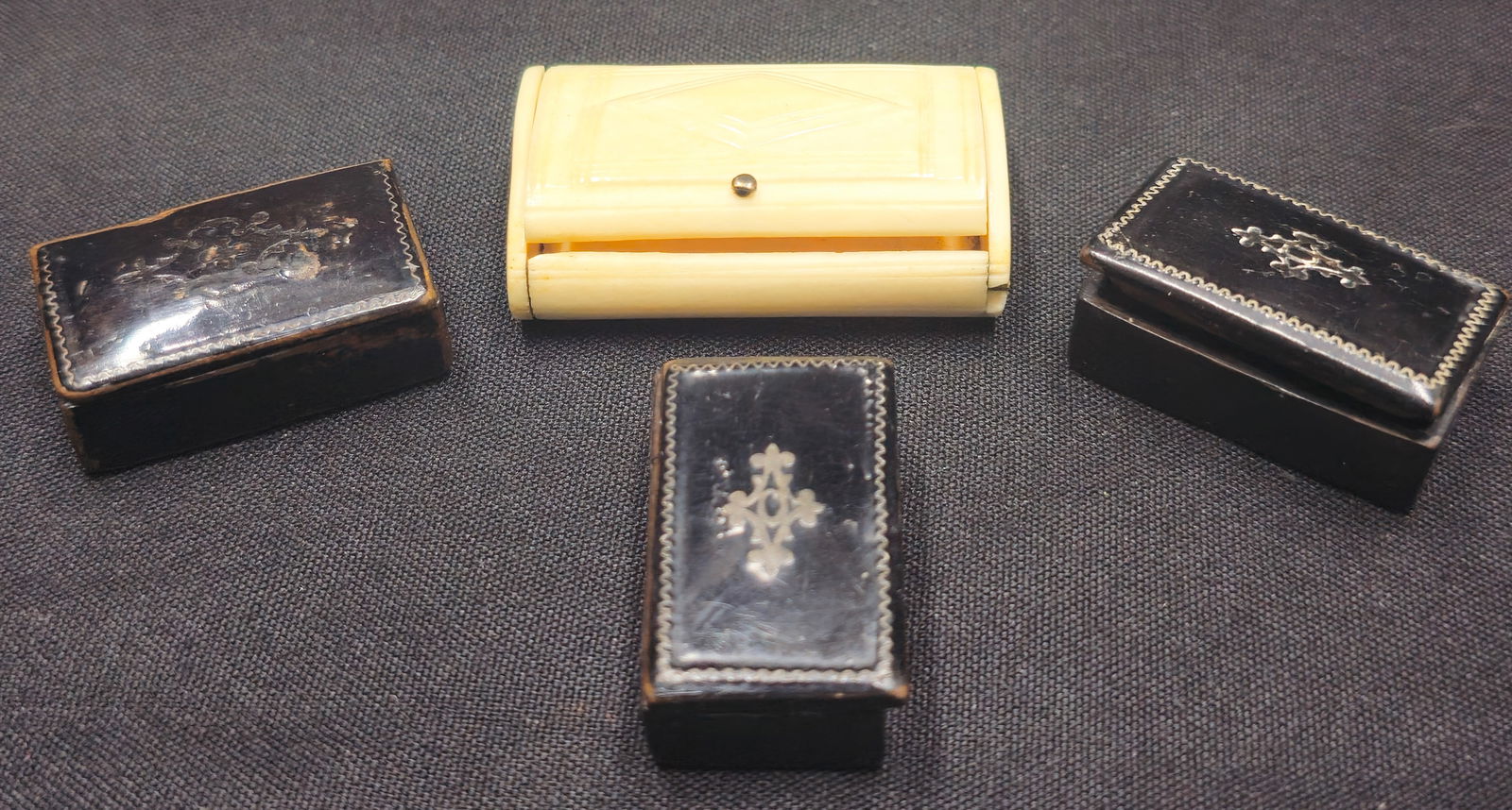 Assemble 18th and 19th Century Pill Boxes and Snuff Box: Vase/Planter. With flared rim, gilded double handles and gilded Greek key base. Decorated with pink flower motif and imperial palace settings. 8.5w x 7.75d x 7.25h