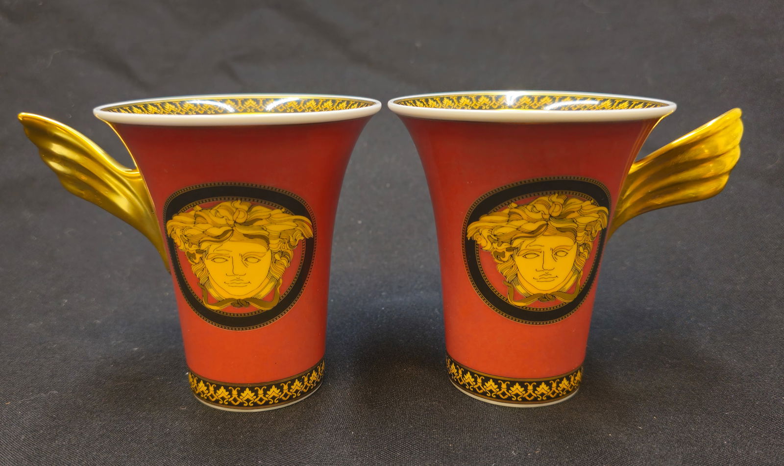 Versace Rosenthal Medusa Red Coffee Cup (1 of 4)