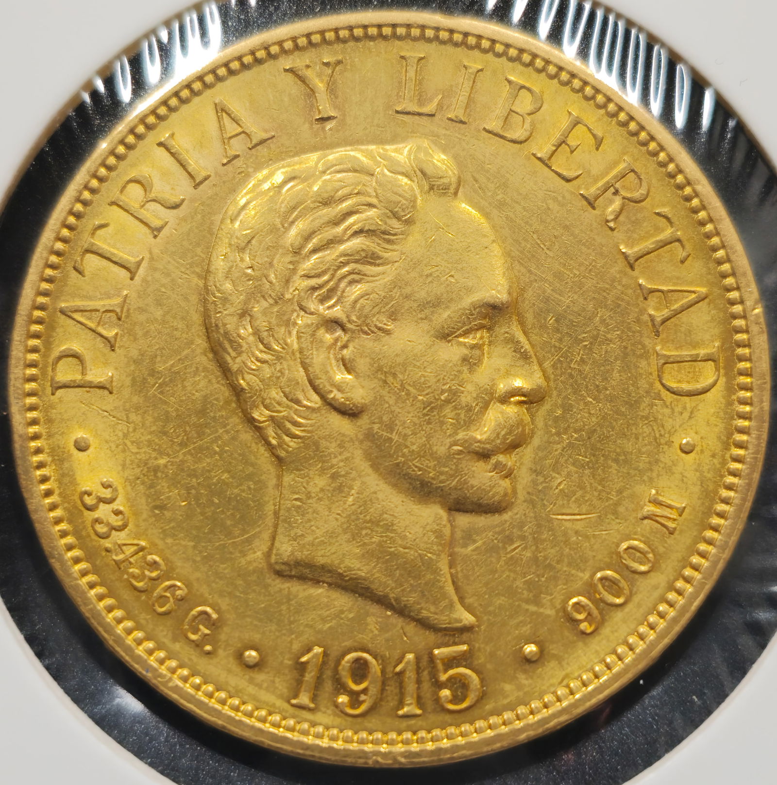 1915 20 Pesos Cuba Jose Marti Gold Coin (1 of 2)