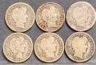 (6) U.S. 1914 Barber Silver Dime Coins