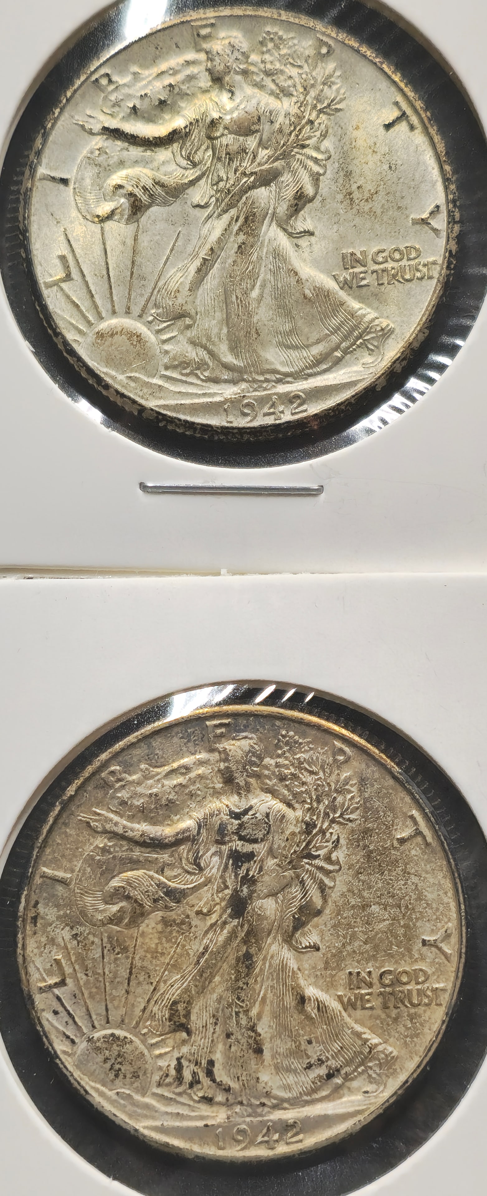 U.S. 1942 Walking Liberty Silver Half Dollar Coins (1 of 5)