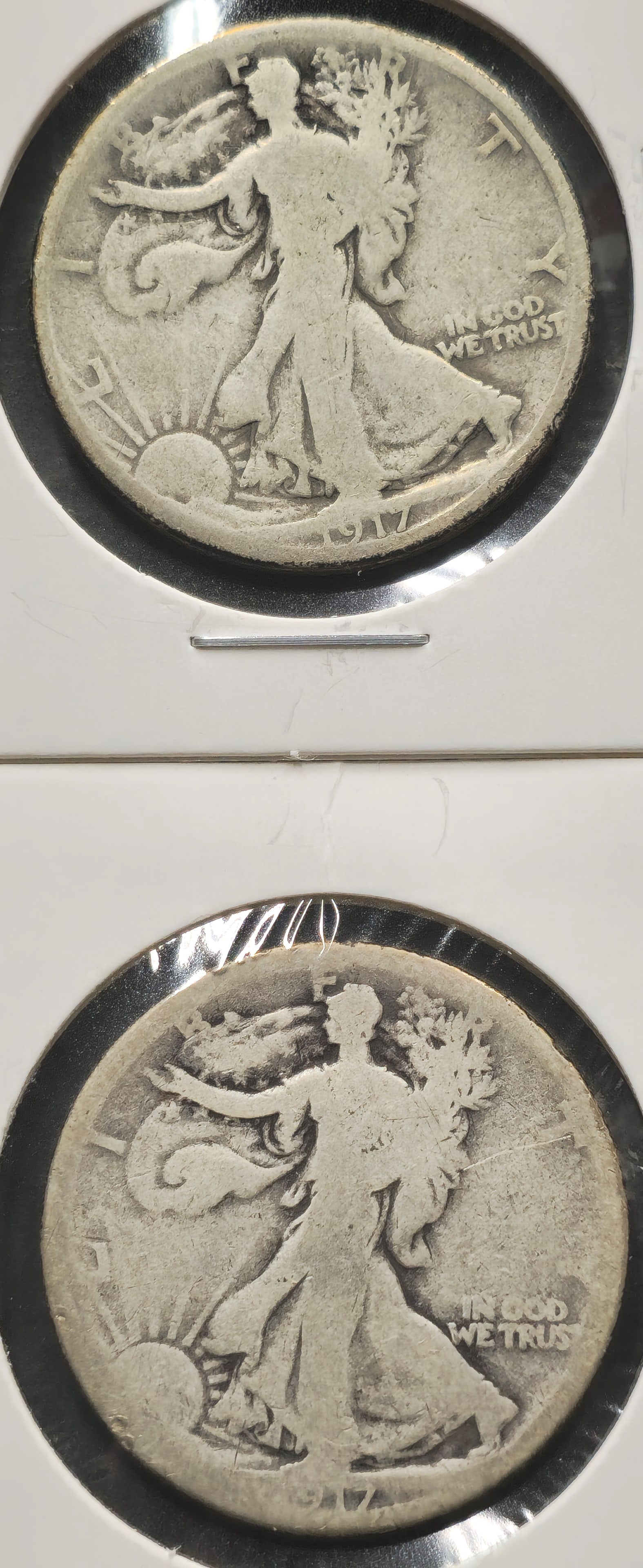 1917-S Walking Liberty Silver Half Dollar Coins (1 of 5)