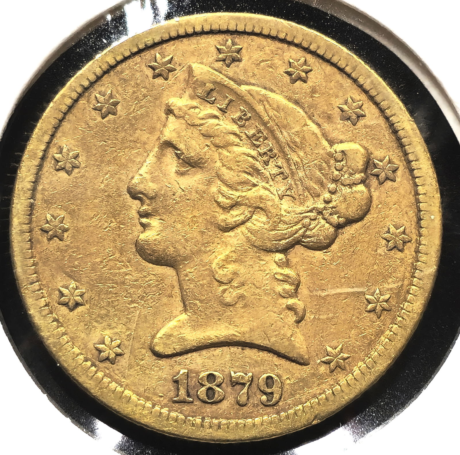 1879 Liberty Head $5 Gold Half Eagle Coin (1 of 2)
