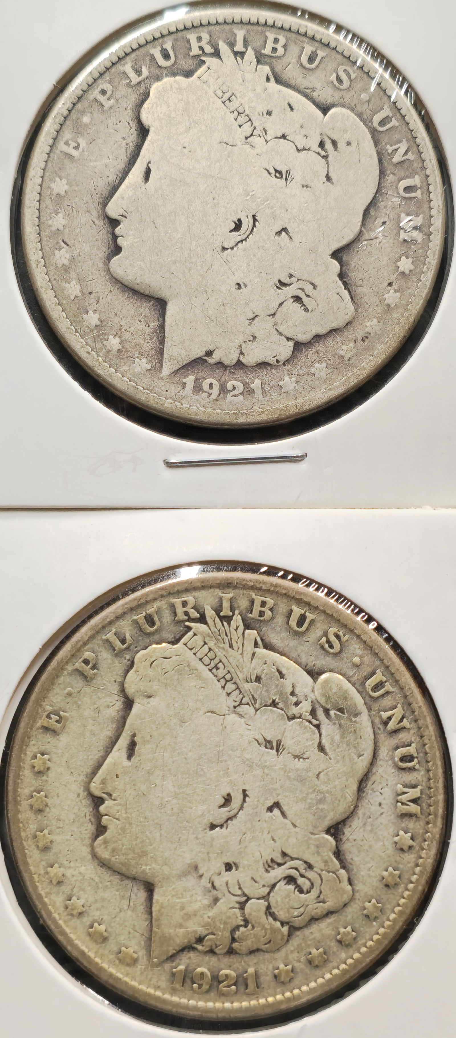 U.S. 1921 Morga Silver Dollar Coins (1 of 2)