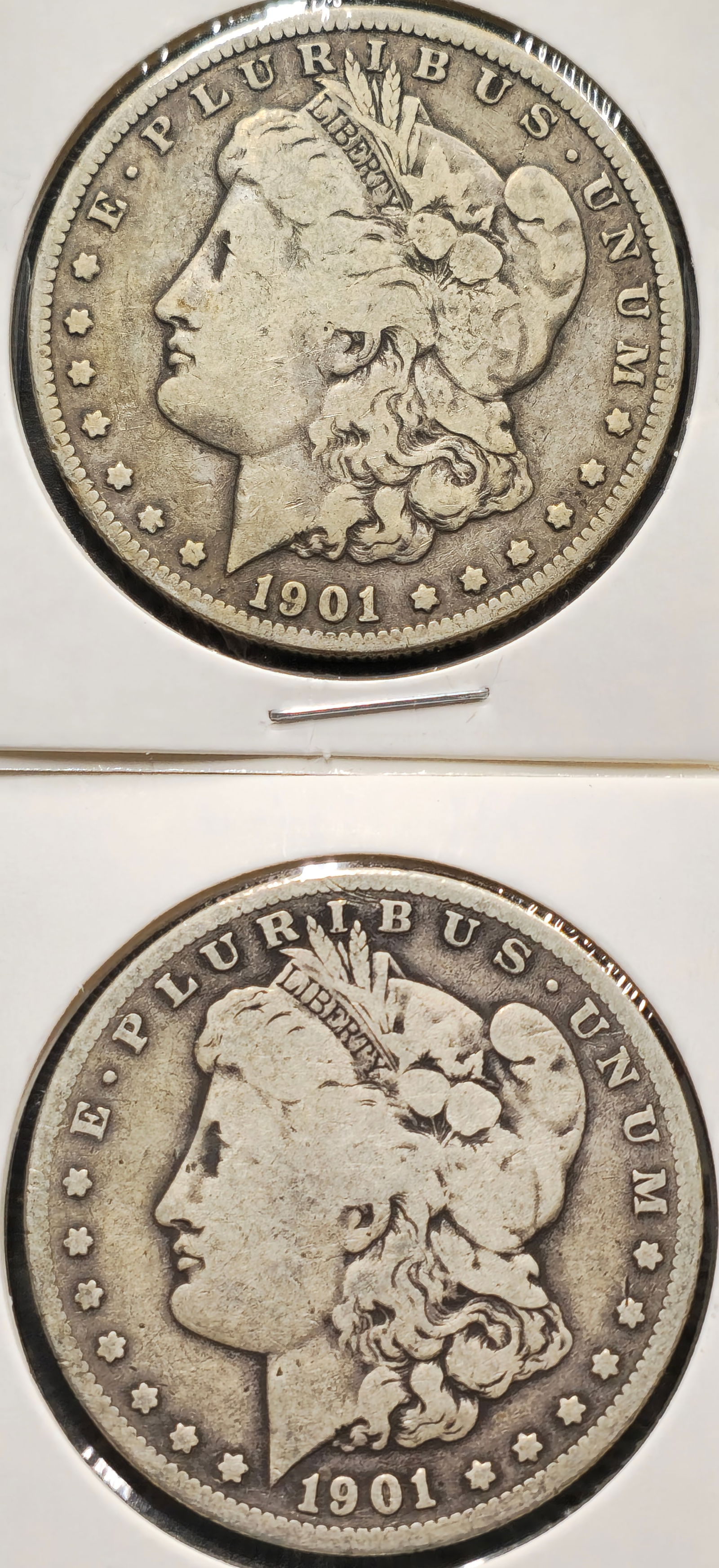 U.S. 1901 Morgan Silver Dollar Coins (1 of 2)