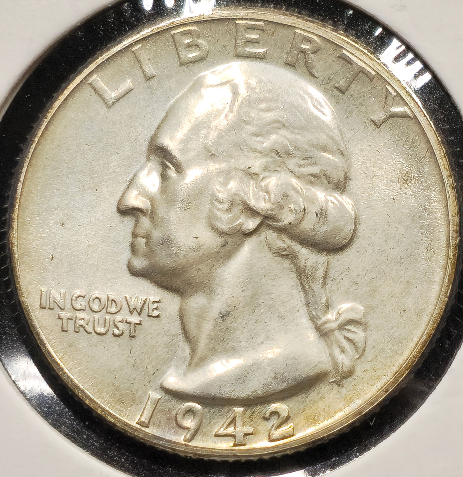 1942 Washington  Silver Quarter Proof Coin (1 of 2)