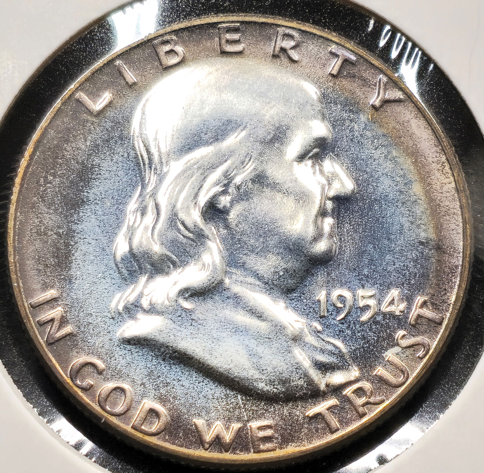 1954 Franklin  Silver Half Dollar Proof Coin (1 of 2)
